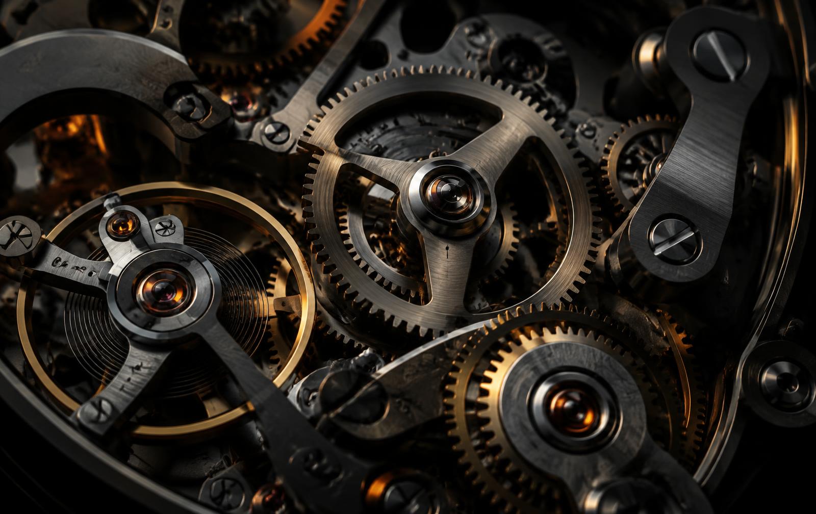 Interlocking precision clockwork
